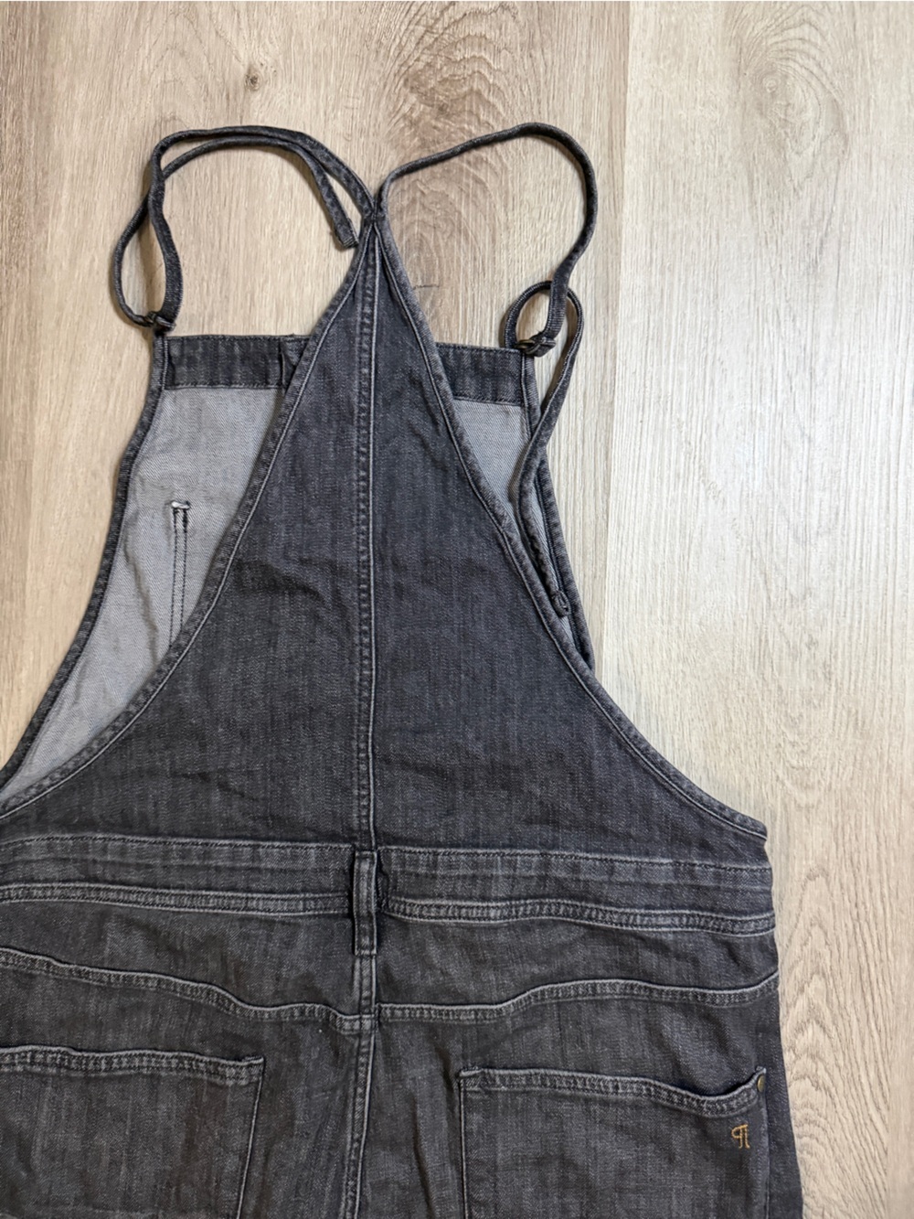 Pilcro Anthropology Black Denim Overall Jumpsuit with Button Front - Picture 13 of 16